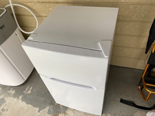 2020年製 2ドア 冷蔵庫 87L 右開き (幅47.5cm) ホワイト PRC-B092D-W
