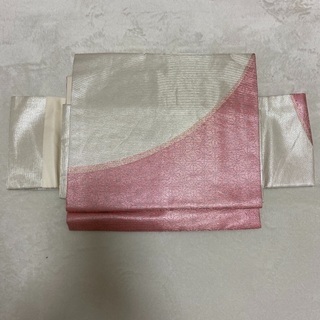 袋帯　白×ピンク　鬼滅の刃