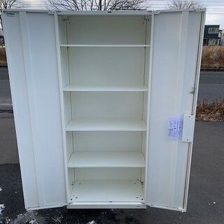 【苫小牧バナナ】引取限定 Okamura/オカムラ VILLAGE ビラージュシリーズ 両開き書庫 8VS191 Z924 鍵付き 北海道/苫小牧市♪ ①