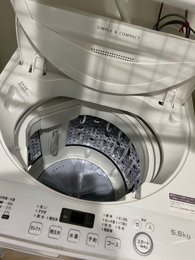 SHARP 2020年製 5.5kg 洗濯機です