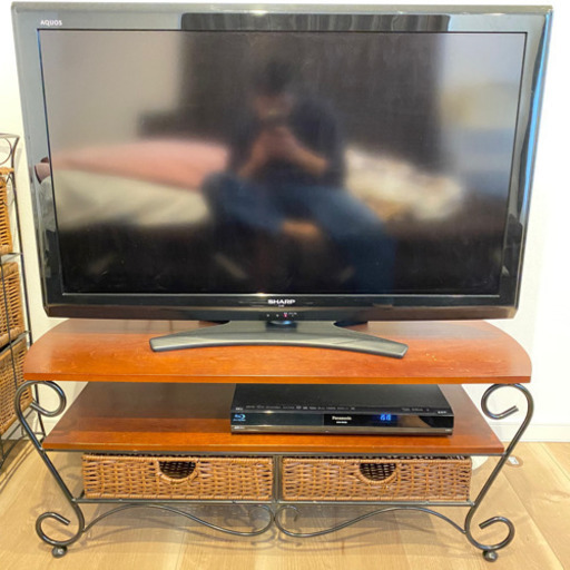 【美品】42型テレビ\u0026テレビ台\u0026レコーダーセット