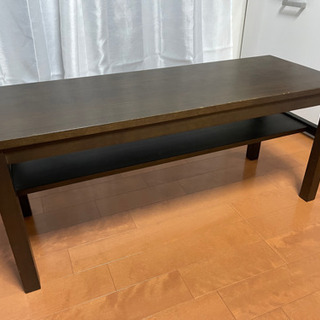 無印良品のベンチ兼テーブル 無垢材 ウォールナット