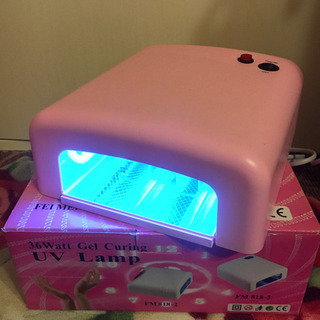 【美品】UVランプ　箱付き　ピンク