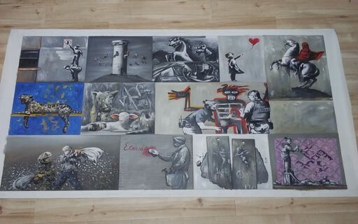 ☆引き取り歓迎☆輸入絵画☆ペインティング☆一点物☆ベトナム作家