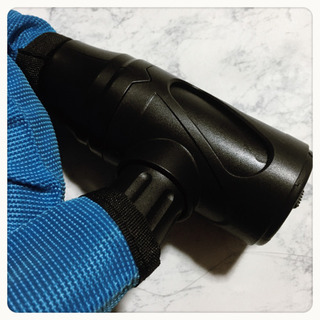 ご購入者様決定[未使用]盗難防止バイクワイヤーロック青ドアロック