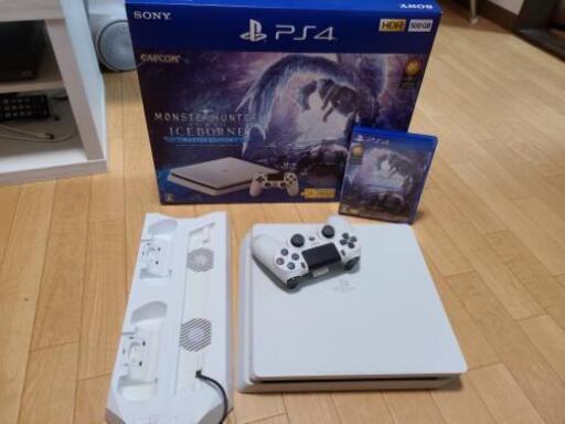 PS4+モンハンセット,箱ありスタンド付き