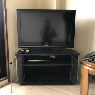 TOSHIBA 32型 中古 TV コーナーテレビ台とセット