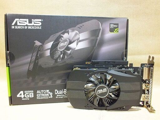 【苫小牧バナナ】ASUS/エイスース NVIDIA GeForce GTX 1050 Ti搭載 グラフィックボード PH-GTX1050TI-4G 中古 動作OK♪