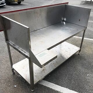 屋台・テイクアウト販売向け ステンレス作業台