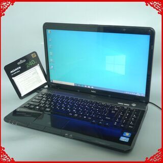 送料無料 新品SSD240GB 1台限定ノートパソコン 中古良品 15.6型 NEC LS550F26B Core i5 4GB ブルーレイ 無線 Windows10 Office ブラック 送料無料 新品SSD240GB 1台限定ノートパソコン 中古良品 15.6型 NEC