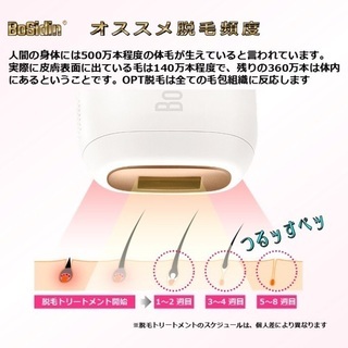 新品☆安心２年保証♪送料無料♪BoSidin脱毛器（エメラルド×ゴールド）50万発 冷却連射 フォト美顔機能搭載
