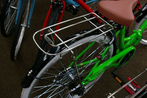 新品　通学仕様カスタマイズ折畳自転車　２６インチ　メーカー保証付き(グリーンホワイト)