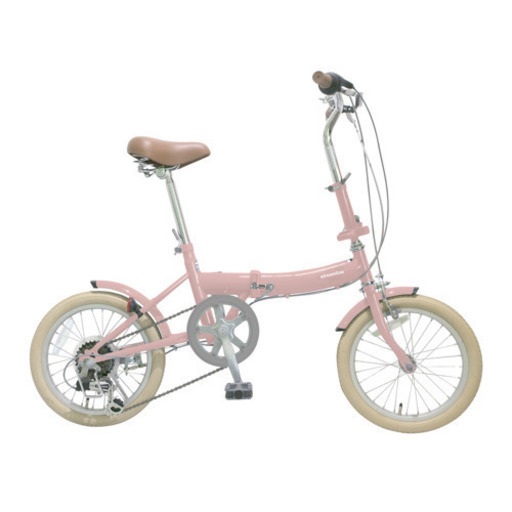 16インチ折り畳み自転車　6段変速　Pink\n　新品