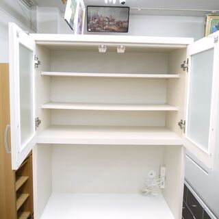 2枚扉レンジボード（ホワイト）のご紹介！有料配送あり【トレファク