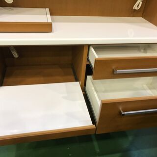 愛品館八千代店】松田家具 スライド扉キッチンボード 980