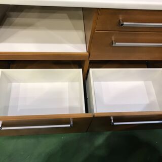 【愛品館八千代店】松田家具　スライド扉　キッチンボード　120【愛八KT】