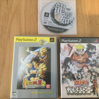 100円‼️PS2  ソフト　ドラゴンボールZ2、ナルト2枚セッ...