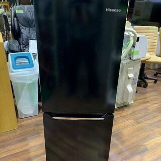 【苫小牧バナナ】2019年製 ハイセンス/Hisense 150L 冷蔵庫 右開き HR-D15CB ブラック系 1人暮らし向け 清掃済み