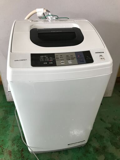 日立 HITACHI 全自動洗濯機 5.0kg 2017年製　干し時間短縮風脱水 2ステップウォッシュ 槽洗浄 NW-50A(W)
