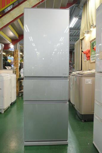 三菱 3ドア冷蔵庫 MR-CG37EE-S 2020年製。ほぼ未使用の美品です。当店の不具合時返金保証6ヵ月付き。