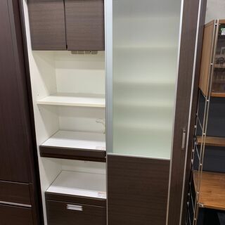 1枚スライド扉 レンジボード ブラウン 売場展開中！！！