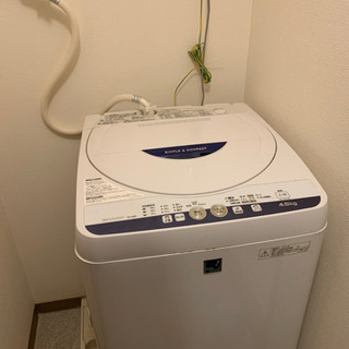 [SHARP] 洗濯機　ES-G4E2  0円