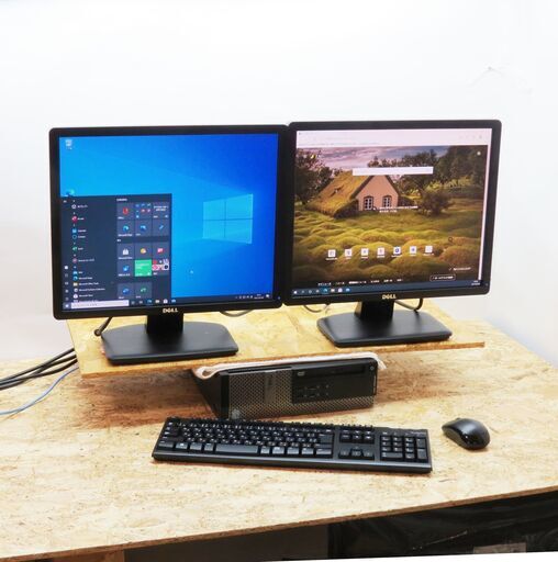 美品PC■名古屋近郊なら無料持参＆無料セッティング！【新品SSD・インテルi3・メモリ8G】~快適快速！な動作を保証します！★マルチディスプレー搭載(とにかく見やすくて作業効率も倍速します)★DELL製デスクトップパソコンWin10機フルセット！■取引先で引き取ったPCをしっかり更新メンテして、激安！で御提供♪　★初心者安心、インターネットもExcel ・Wordもバッチリ使えます！