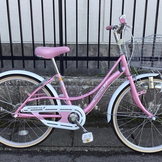 ＜美品車＞可愛い💕女の子用自転車・22インチ・ピンクメタリック
