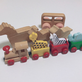 木のおもちゃ　電車セット　木製