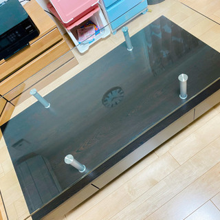 【ネット決済】ガラストップテーブル