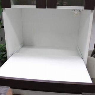 R2908) SHIRAI 中古 白井産業 ベルチェナ キッチンラック ブラウン BL2-1160SL(DK) 食器棚 店頭取引大歓迎♪
