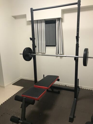 筋トレ器具セット：スクワットラック・インクラインベンチ