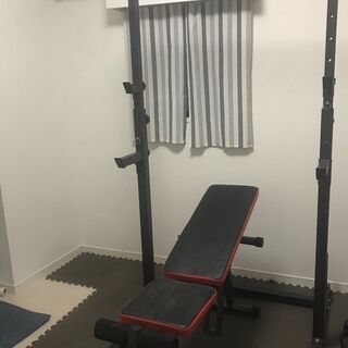 筋トレ器具セット：スクワットラック・インクラインベンチ