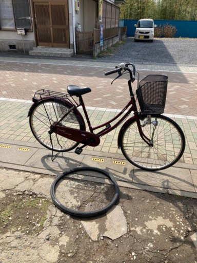 BSママチャリ　シングル　フロントタイヤ新品 綺麗な車体