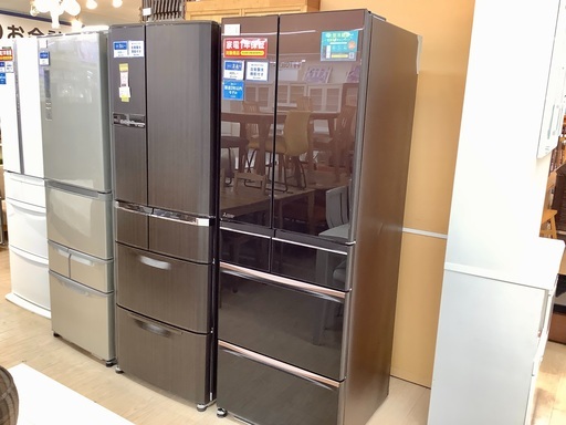 安心の1年保証付！2019年製 MITSUBISHI(三菱)の6ドア冷蔵庫「MR-MX46E」