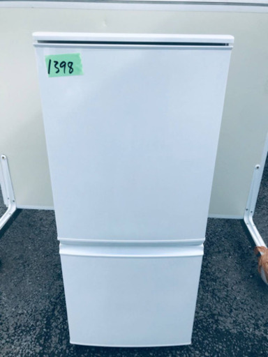 ①1398番シャープ✨ノンフロン冷凍冷蔵庫✨SJ-D14A-W‼️