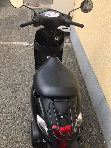 実動 レッツCA4AA 人気の黒 バッテリー、ミラー付き フロントタイヤ