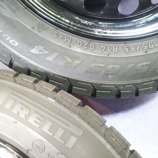 冬 フィアット 500純正 175/65R14 人気のピレリ スタッドレス パンダ FIAT チンク【富山】PCD98 フィアット純正 100％車検対応 中古 4本