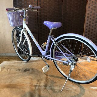 ブリヂストン  モデル名　エコパル　ECOPAL  色　パープル  フレーム材質　アルミ  タイヤサイズ　26　x　1 3/8　インチ　ギア　1速　ライト　ダイナモ式　適応身長　自転車　ジュニア　子供　132～153ｃｍ　札幌発