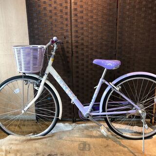 ブリヂストン  モデル名　エコパル　ECOPAL  色　パープル  フレーム材質　アルミ  タイヤサイズ　26　x　1 3/8　インチ　ギア　1速　ライト　ダイナモ式　適応身長　自転車　ジュニア　子供　132～153ｃｍ　札幌発