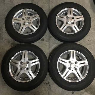 社外13インチ アルミホイール バリ溝 145/80R13 ブリヂストン 4本セット