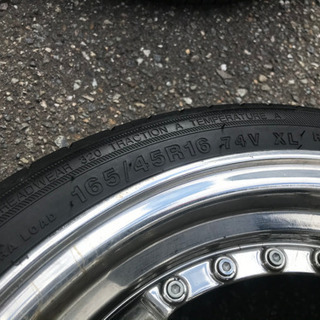 軽自動車 社外16インチ【ステレスレーシング5.5J PCD100 4穴 165/45r16】4本セット　