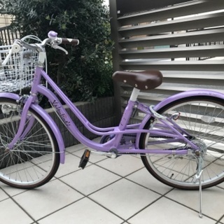 ❗️直接取引のみ）自転車 女の子 22インチ パープル 子供自転車 22インチ