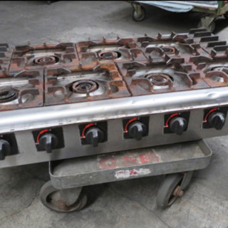 マルゼン/MARUZEN☆7口ガスコンロ☆M-827C★LPガス用★厨房機器・厨房・店舗用・業務用☆中古品