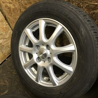 【DUNLOP ENASAVE EC202 185/65R14】夏タイヤ【DUFACT 社外 14インチ 5.5J4HPCD100+42】バリ溝 モビリオ等　(VTD379) クレジットカード QR決済可能