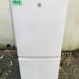  ①1403番シャープ✨ノンフロン冷凍冷蔵庫✨SJ-PD14B-C‼️