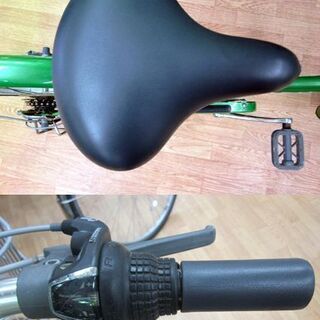 自転車 26インチ ママチャリ 6段変速 SCALARE STYLE グリーン 鍵