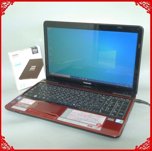 送料無料 新品SSD240GB 1台限定 ノートパソコン 中古動作良品 15.6型 Toshiba T350/56BR Core i5 4GB Blu-ray 無線 Win10 Office レッド
