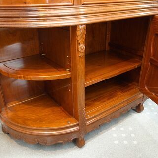 花梨 アンティーク調 ガラスキャビネット モノ市場半田店 119