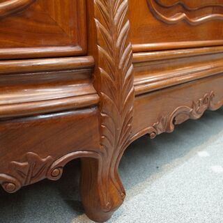 花梨 アンティーク調 ガラスキャビネット モノ市場半田店 119